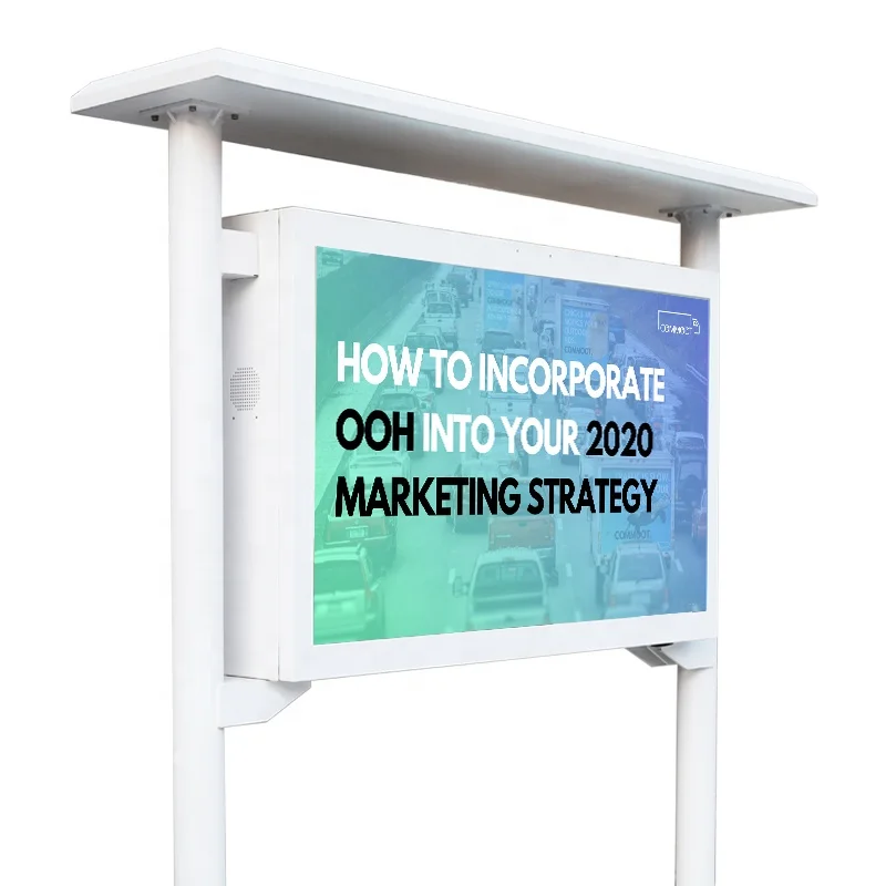 big outdoor advertising screen bus station horizontal  outdoor tv stand waterproof tv outdoor ip65 2500 nits