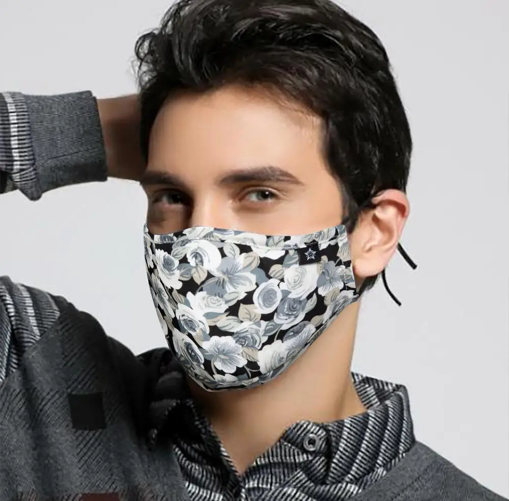  Oem оптовая продажа сублимационная модная многоразовая моющаяся маска для лица из 100% хлопка и полиэстера с дыхательным клапаном