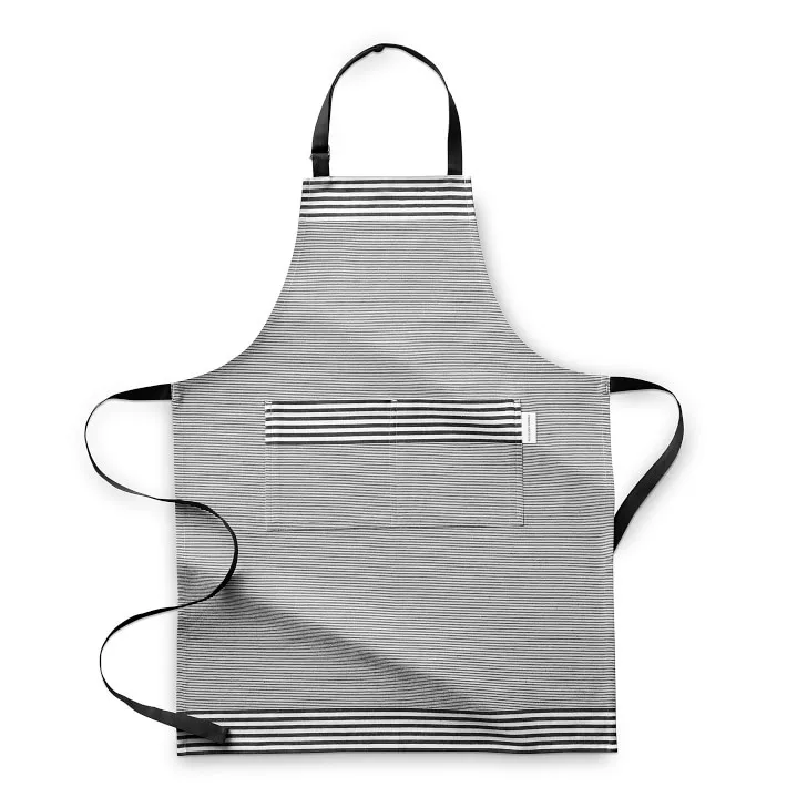 Cheap 130gsm OEM solid design V-neck side tie customized butcher kitchen baking children buckle Funny apron with slogan printed