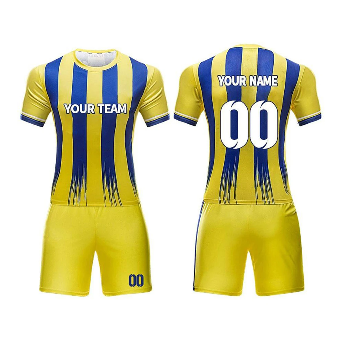 oem custom bulk sublimate purple full plain soccer uniform youth black and yellow color team 4xl breathable soccer jersey shirt