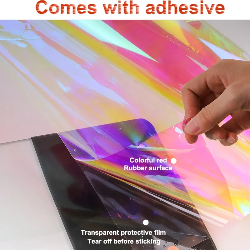 1.38*30Mwholesale price Photochromic Dichroic Rainbow Decorative Colorful Tint Film for Building and Car windows glass film