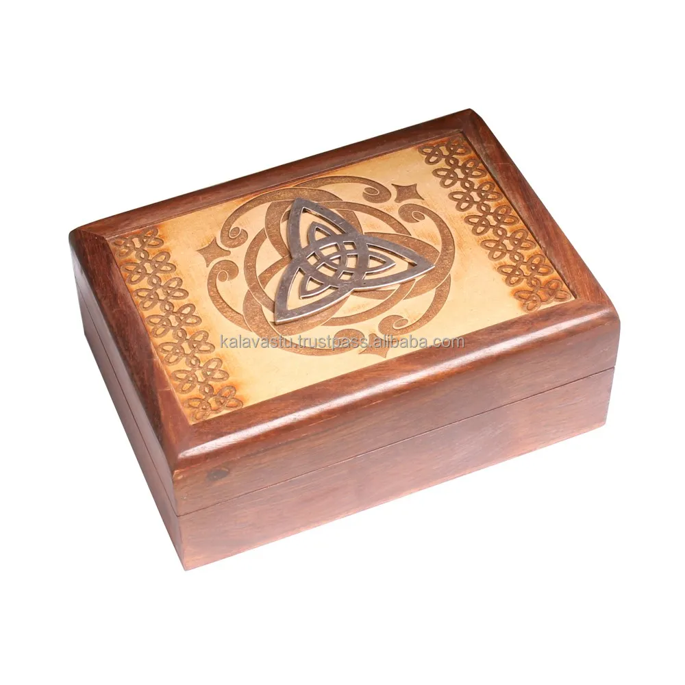 Decorative wooden box with white inlay carved box Power Packed Quality carved box Premium Design