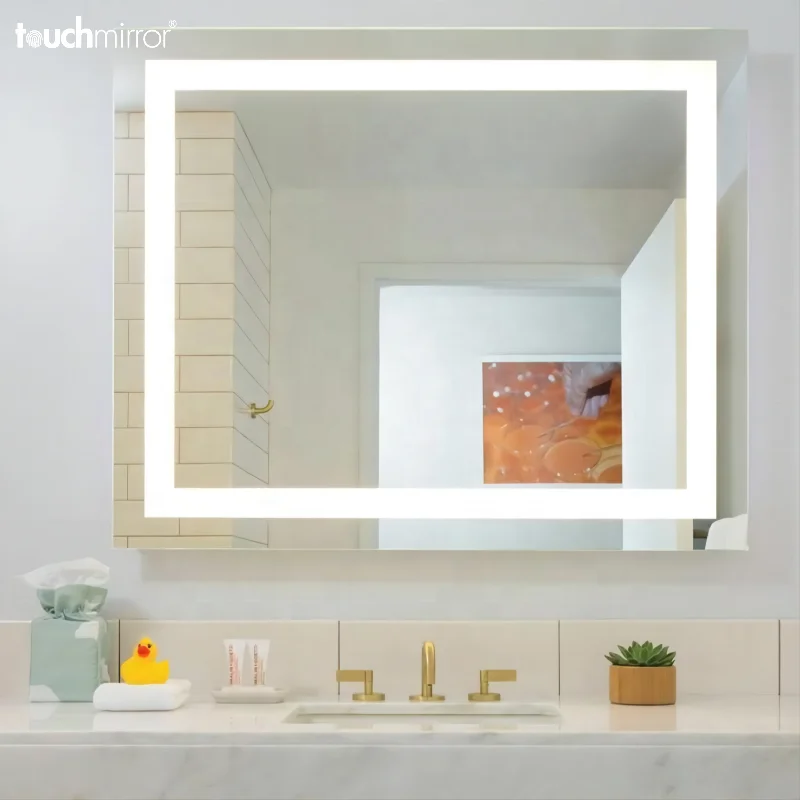 Сенсорное зеркало UL для украшения дома отеля, роскошное зеркало с ночным освещением