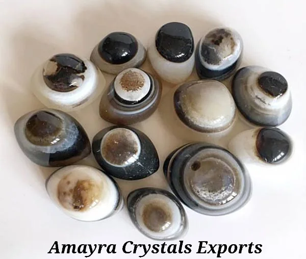 Natural Black Stone Agate Shiva Eye || Wholesale Agate 3rd eye for sale || Buy Online From Amayra Crystals Exports India