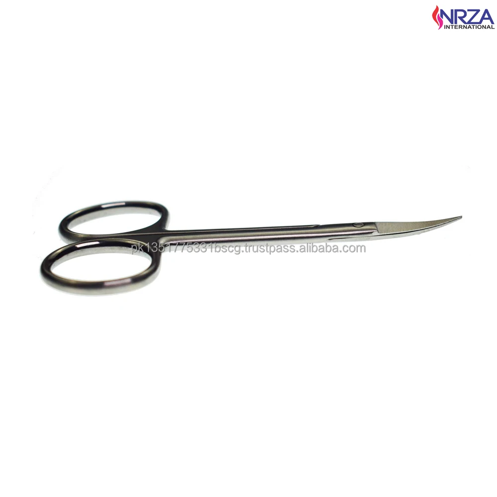 Ceramic Handled Nail Scissors with Stainless Steel Blade Manicure Tool Custom Logo Cuticle Scissor Sharp Straight Curved Blades