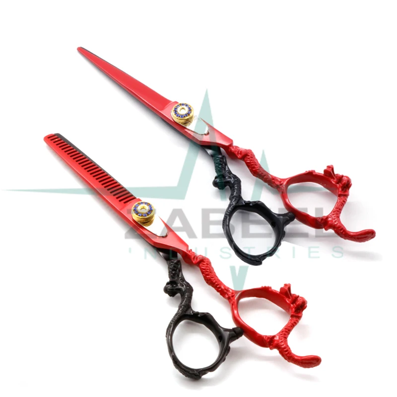 Professional High Quality Dragon Handle Hair Cutting Scissors 6.0  Barber Scissors Set