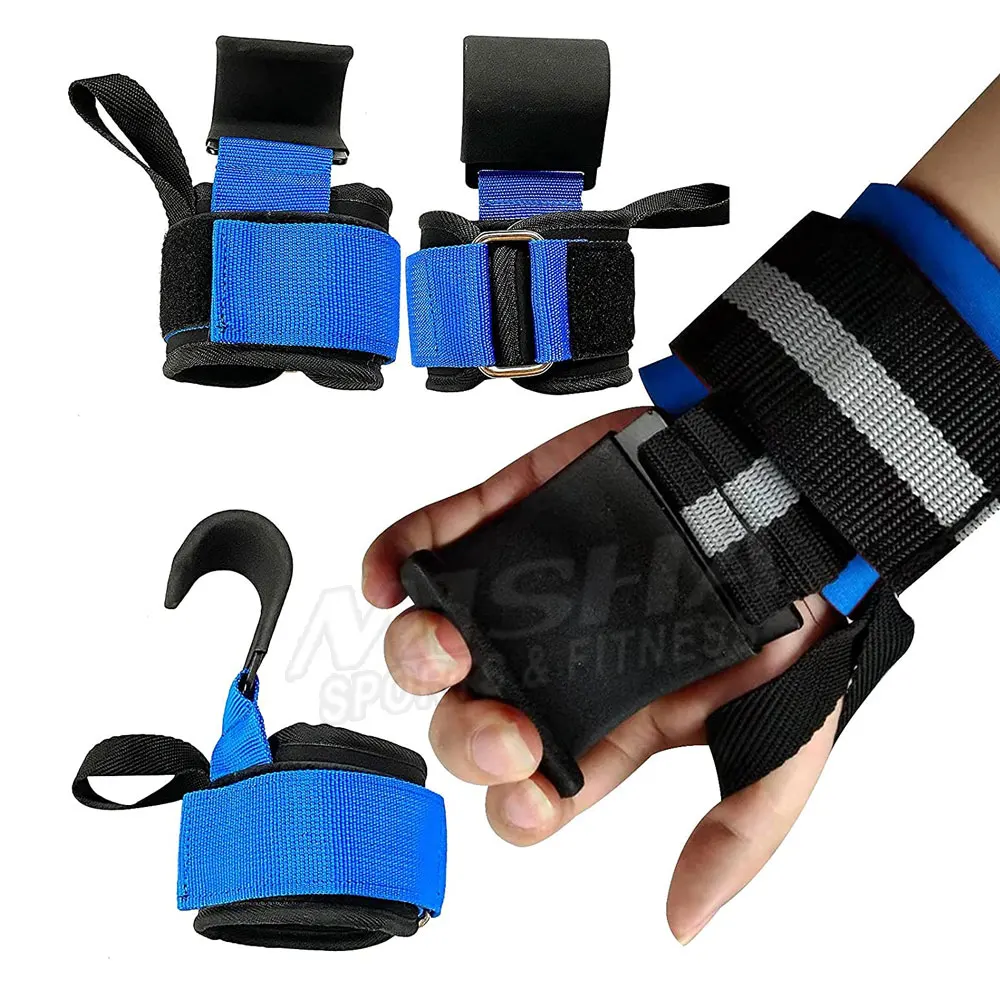 Hot Selling Lifting Wrist Straps for Weightlifting Powerlifting Strength Training Hooks Fitness Gloves Weight Lifting Hook
