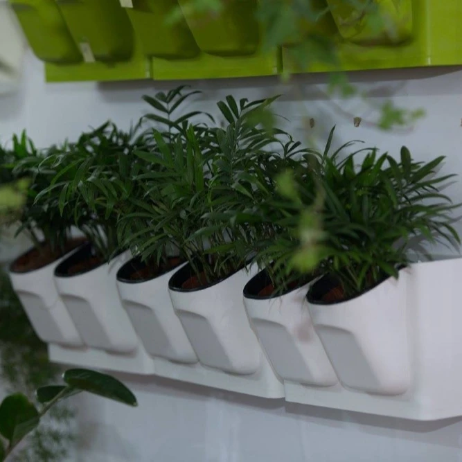 New Product Plastic Wall Hanging Planter Pot Two Compartment