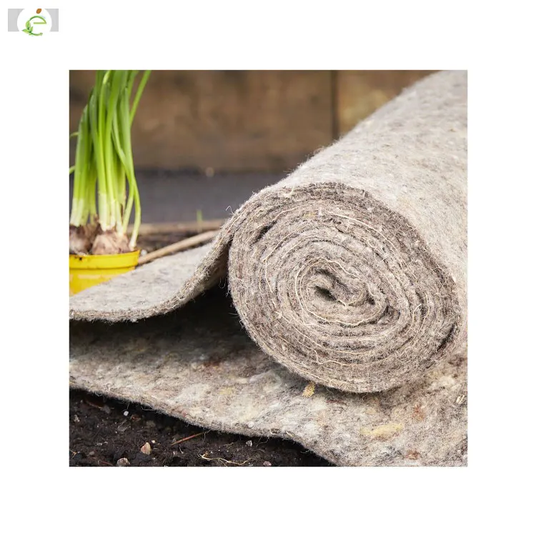 Needle Punch Heavyweight Breathable Jute Felt for Sale Technology Made 183 - 200 Cm Width Nonwoven Jute Weed Control Mat ESKAY