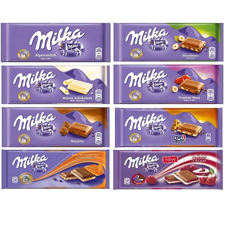 Шоколадные бруски Milka 100 г и 300 г