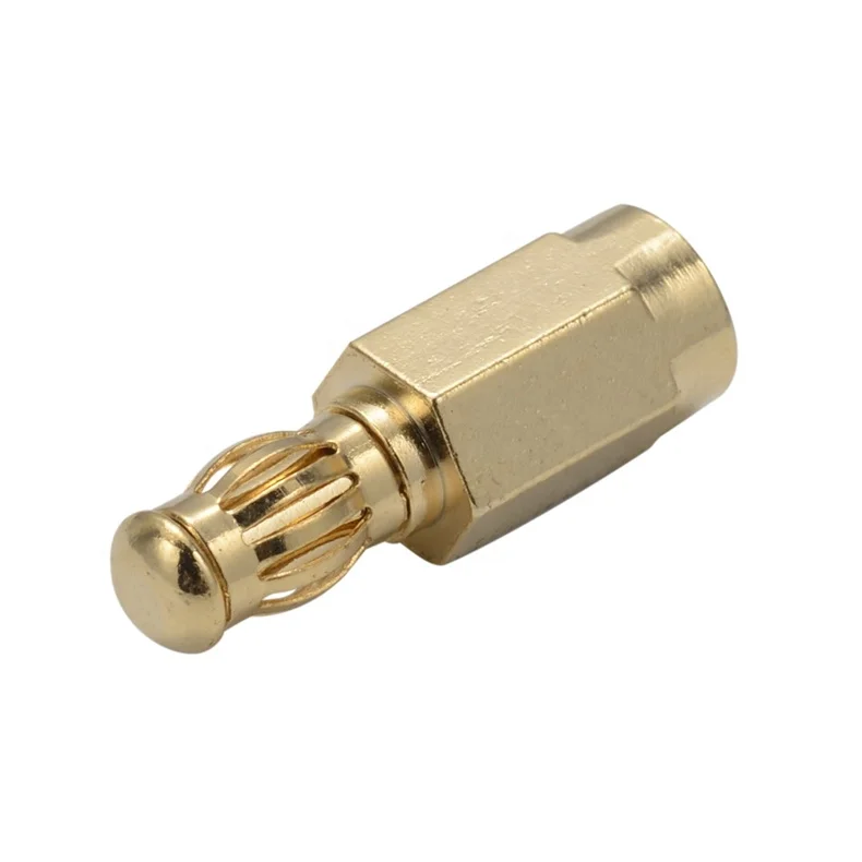 3.5mm banana plug and socket brass connector gold plated screw type hex shape