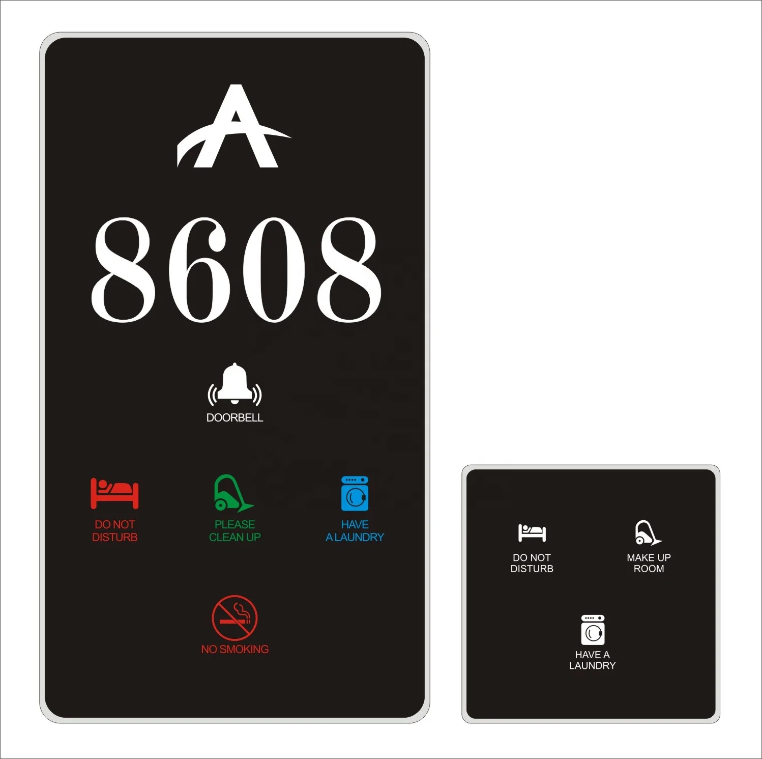 Hot Sale Smart Hotel Door Plate Room Number LED Signs DND MUR Panel Doorplate with Switch