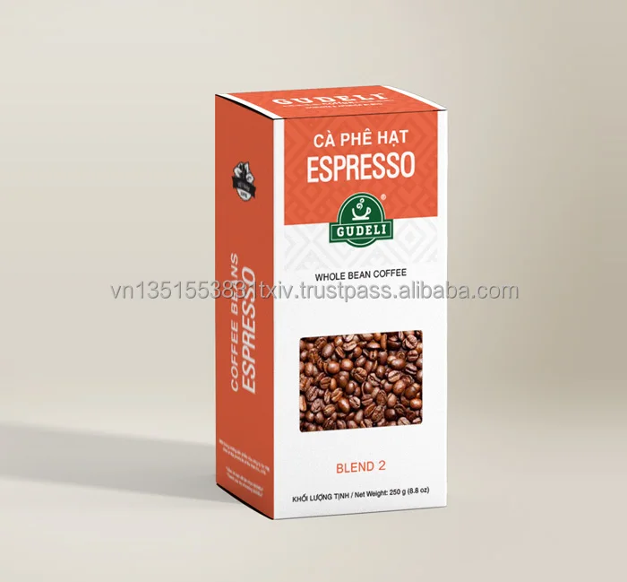 
Roasted GUDELI Coffee Beans Blend Viet Nam 