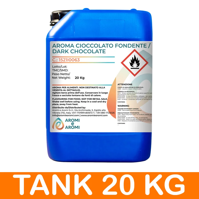 Made in Italy Dark Chocolate Aroma Food Additive for Food & Beverage -  Food ingredient for pastries and bakery