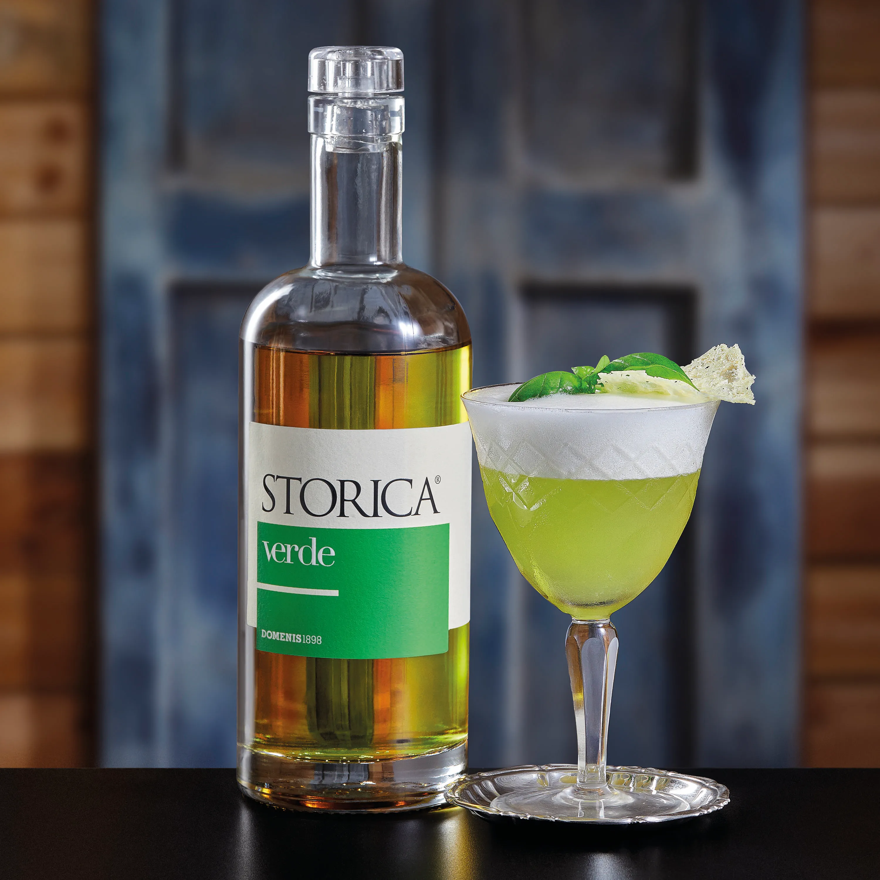 Top Quality Friulan Basil Liqueur Storica Verde 70 cl glass bottle