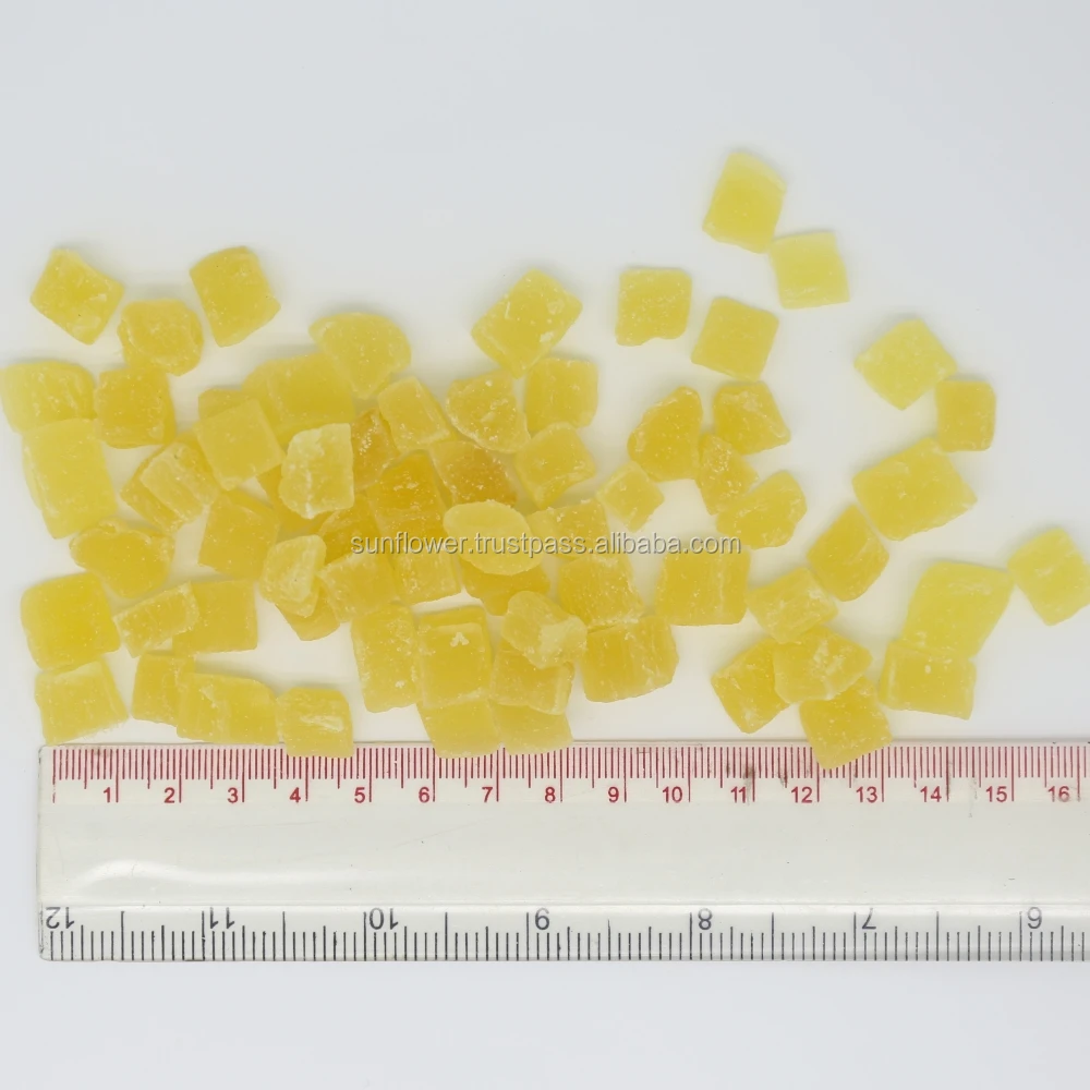 
Thai Dehydrated Pineapple Natural Core Dice 8-10mm Natural Color Premium Quality 