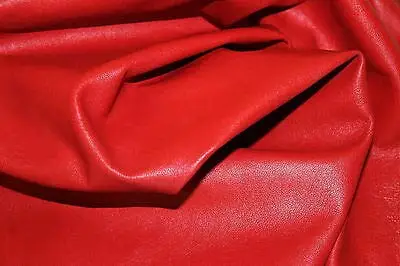Real Sheep Leather Finish  Article Skins In Red Color For Bags/Violets/Garments/And Accessories