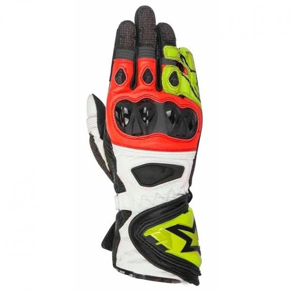 Pure leather Safety Goatskin biker gloves with extra finger protection racing gloves motorbike jackets and gloves