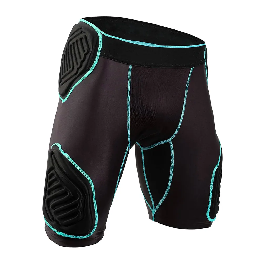 Men Cheap Price American Football Girdle Padded 5 & 7 Padded Pant Football Girdle Short with custom logo