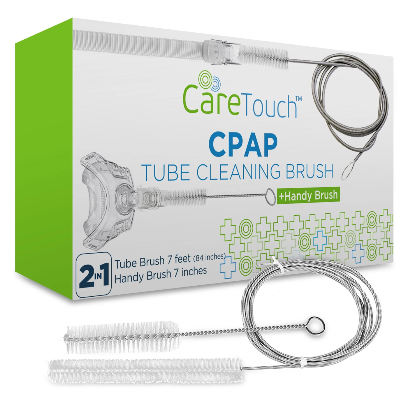 Щетка для чистки сипап-трубки Care Touch-Гибкая нержавеющая (7 футов) плюс удобная щетка дюймов) подходит труб стандартного диаметра 16 мм
