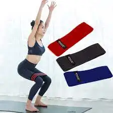 Тканевые эластичные ленты для упражнений на бедра хлопковые ягодиц приседаний фитнес-резинки клейкая петля