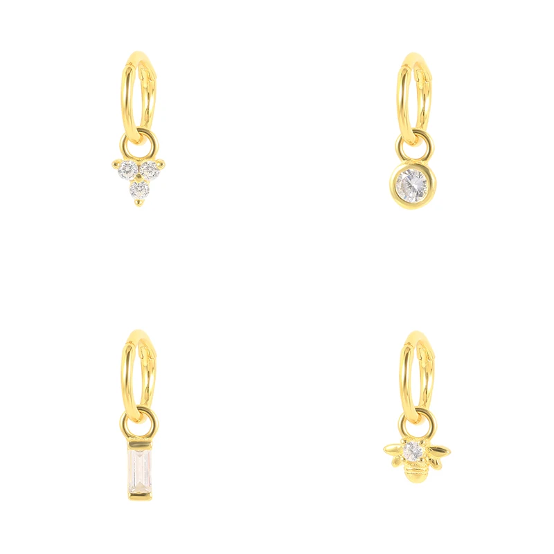 CANNER Gold 925 Sterling Silver Designer Small 18k Plated For Women Round High Quality Hypoallergenic Chunky Bee Hoop Earrings