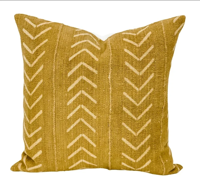100% Organic Soft Cotton African Mud Cloth Hand Block Printed Throw Pillow Living Room Outdoor Decor Wholesale Cushion Cover