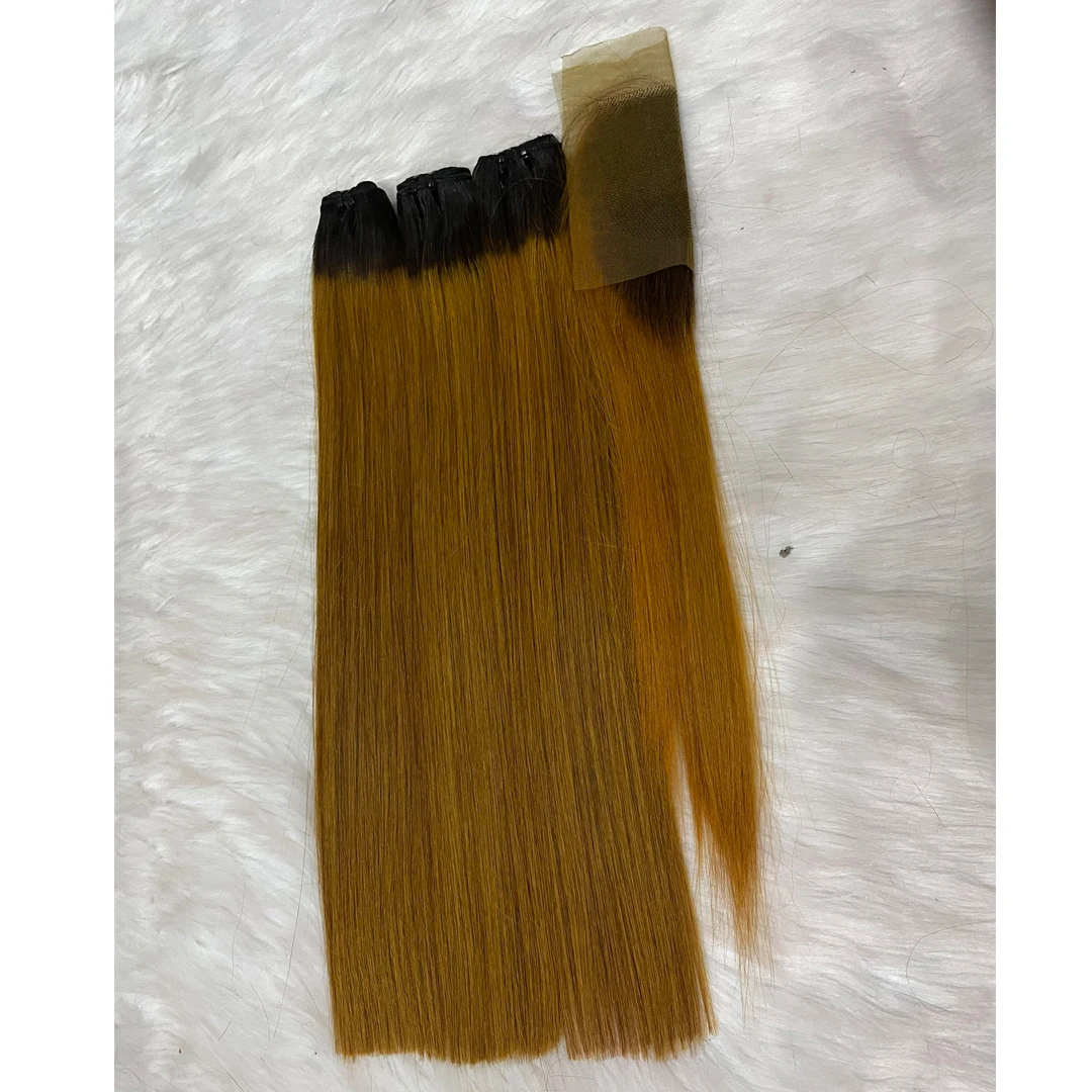 17 Oct 2021 Softy Touching Durable Ombre Color Raw Donor Sdd Bone Straight Hair
