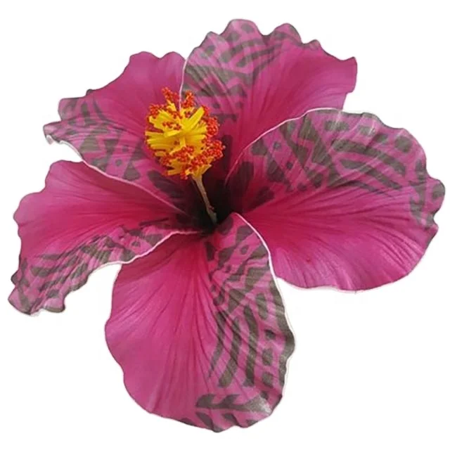 Best seller good quality Handcraft Handmade artificial hibiscus foam flower with special tattoo and color pattern
