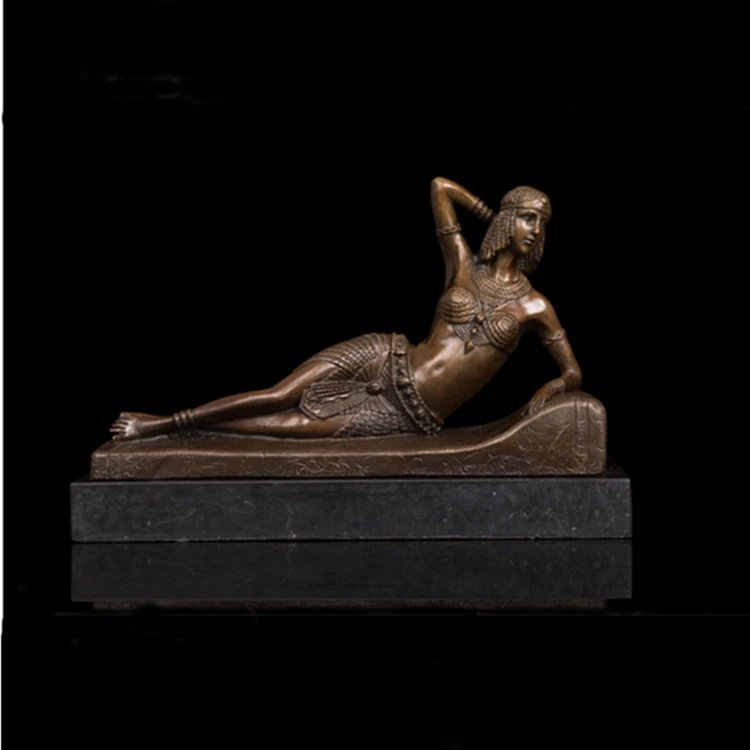 Hot selling Modern art woman Decoration Metal European bronze statue life size sculpture