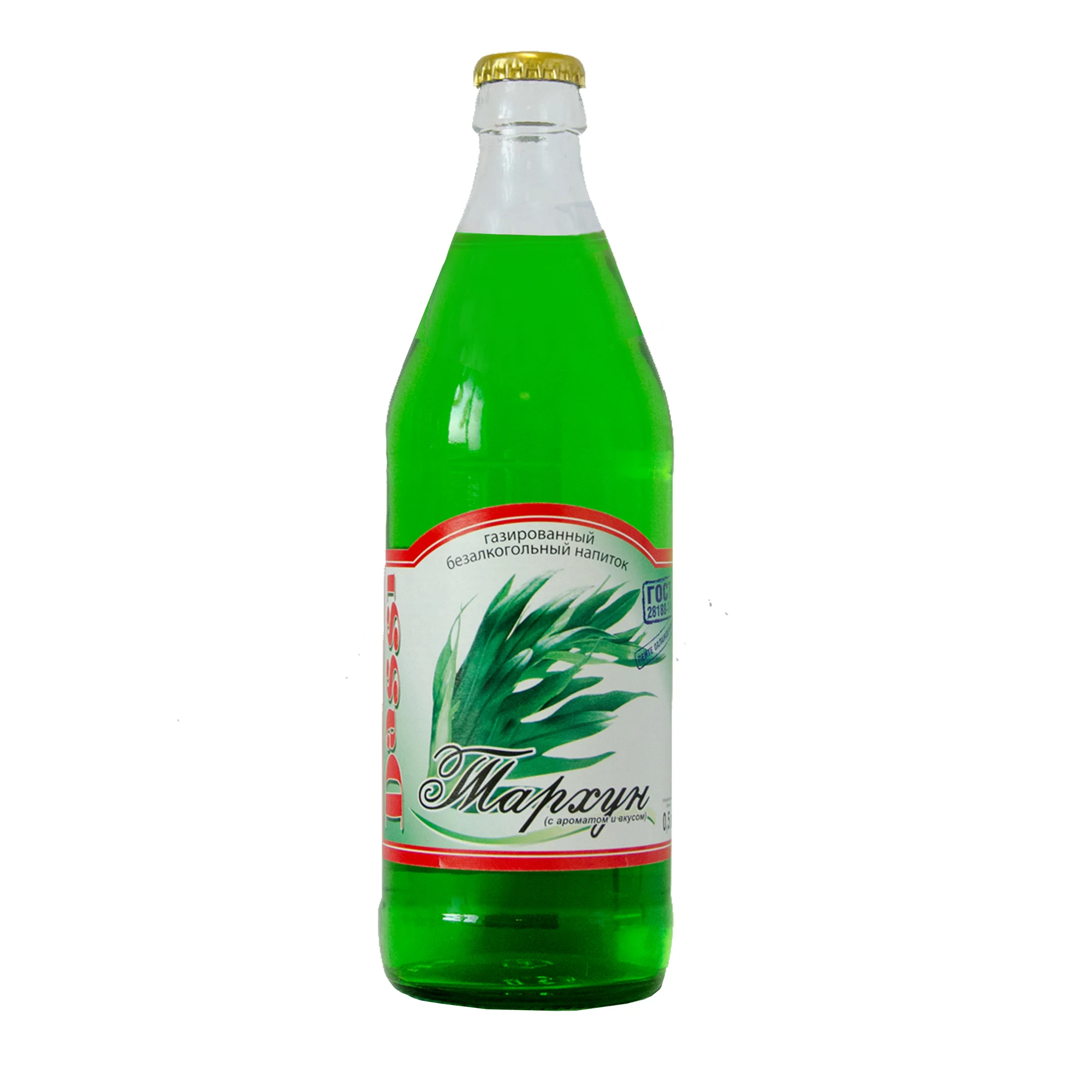 
Quality carbonated soft drink tarragon flavor in 0.5 liter glass bottles, from manufacturer 