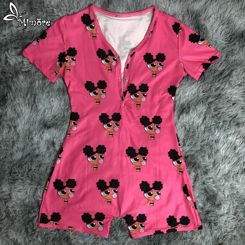 
Mimore Fashion Design sexy NETEFLIX CHILL Short Onesie For Women adult onesie Pajamas 