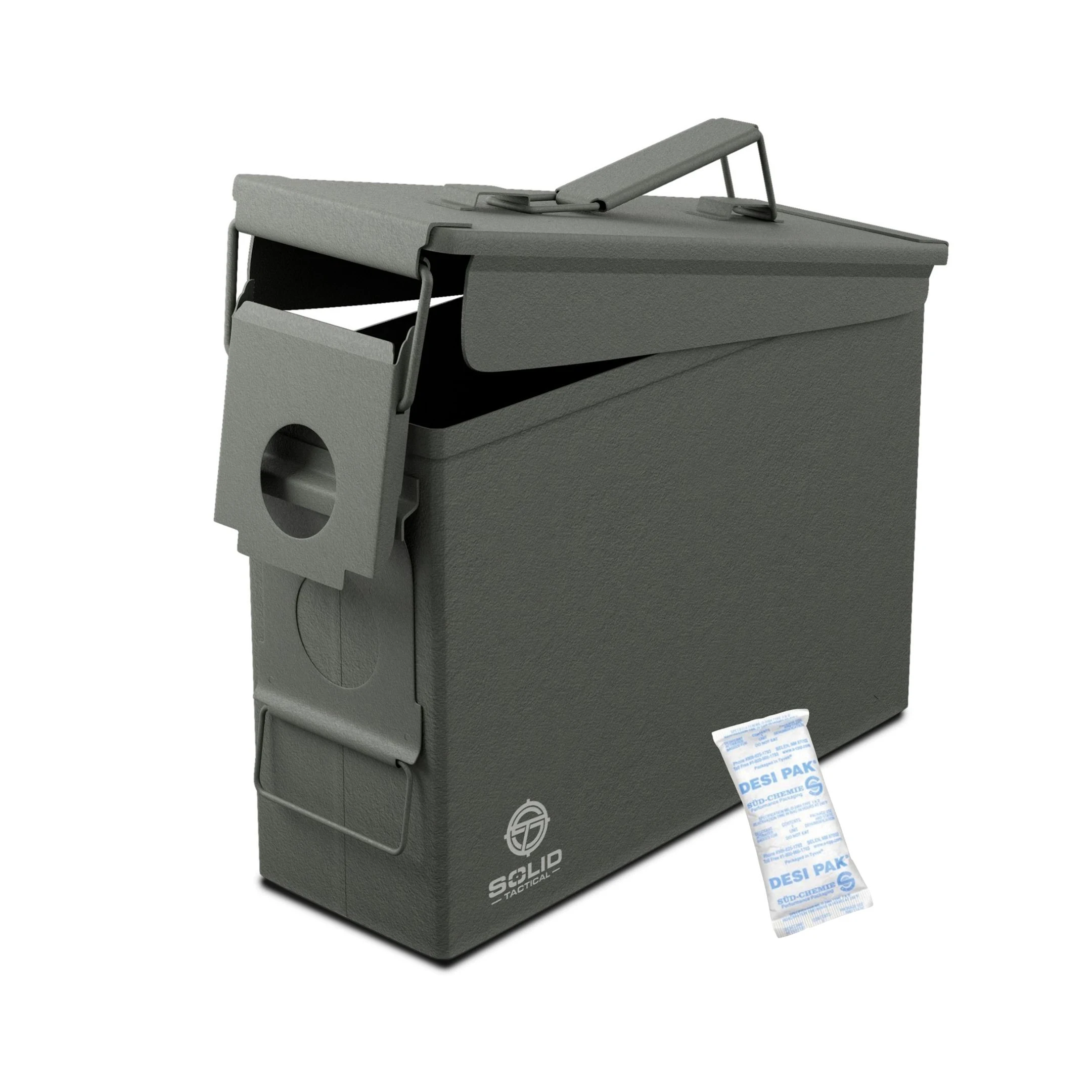 
Military ammo box is extremely high quality OD Green 30 Cal Steel Milspec M19A1 Ammo Can by Solid Tactical 