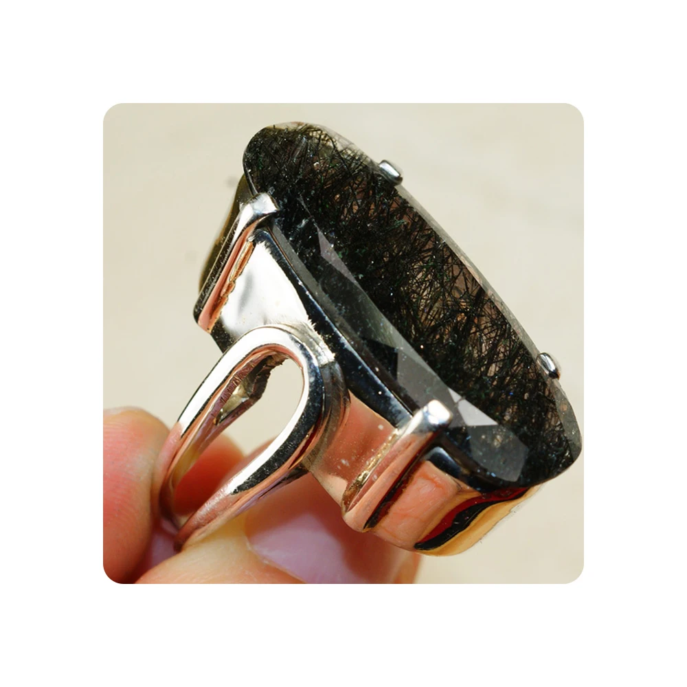 New Arrival Handmade 925 Sterling Silver Rings Vintage Style Wedding and Party Jewelry with Diamond Pearl Inlay Silver Plated
