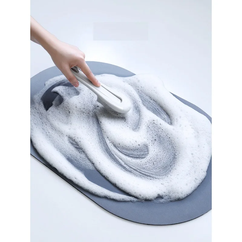 High Quality sector shape diatom ooze anti slip shower mat Eco-Frendly Bath Mat rug Washable odorless  Non slip mat