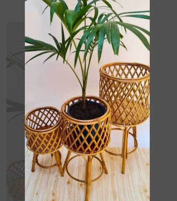 Лидер продаж бамбуковая подставка для растений деревянная цветов дома и улицы