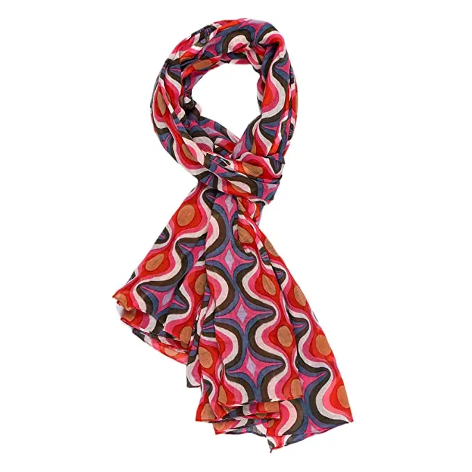 Gupta Ji Cute Floral Print Scarf: Spring Flowers Printed Scarves for Women (White-Floral) ethicon soie