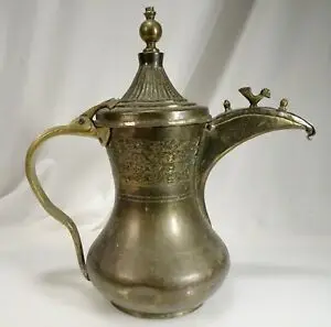 Antique Selling Brass Arabic Coffee And Tea Pot Traditional Arabic Teapot  Keeping Drink Hot Cold Hotel Home Restaurant Decor