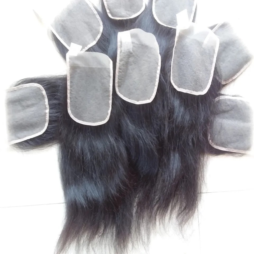 
High quality human hair raw virgin unprocessed black closure 