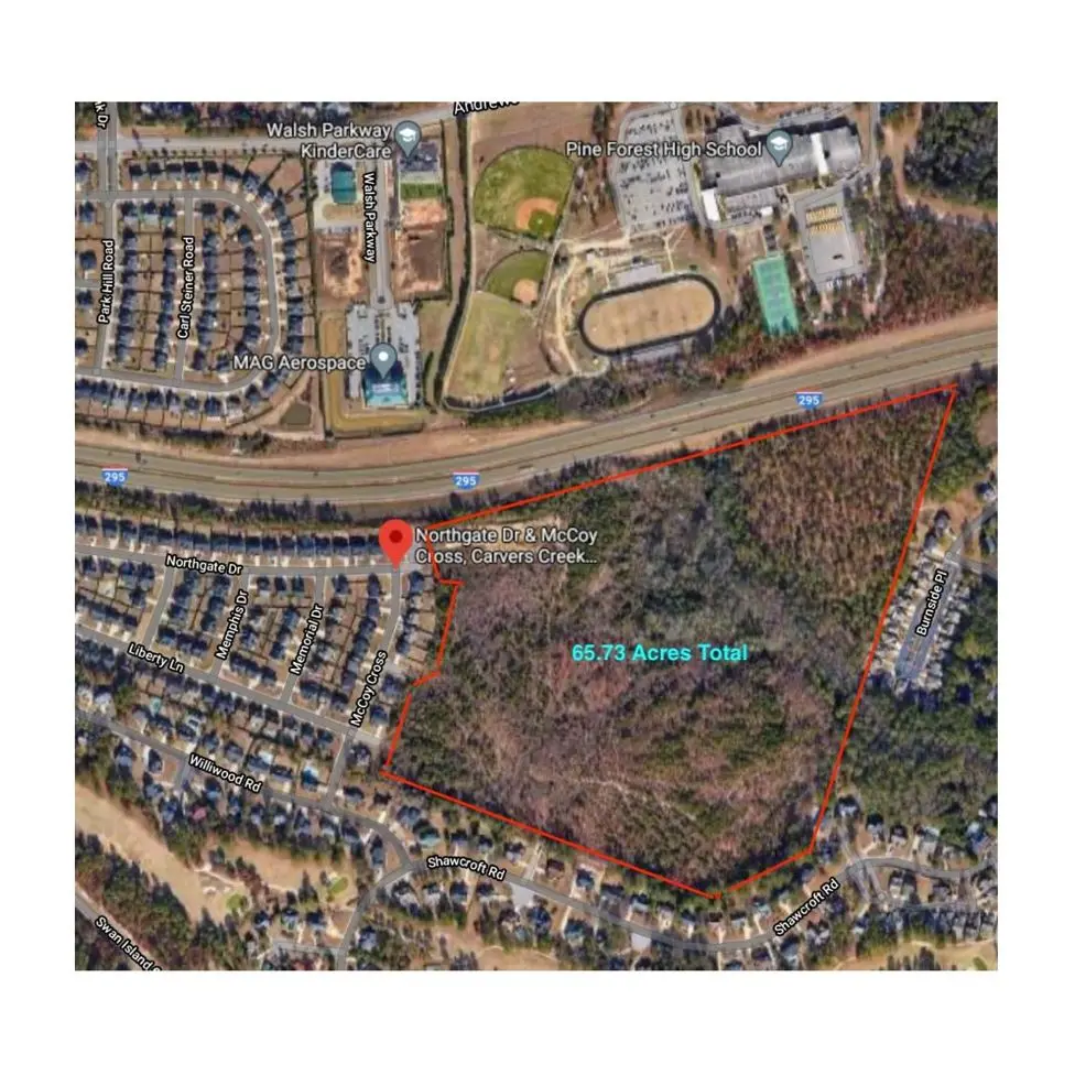 
Land Tract 65.73 Acres US Real Estate for Sale North Carolina, USA 