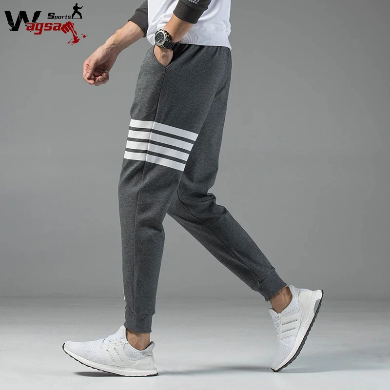 Мужские спортивные штаны для фитнеса повседневные однотонные бега 2021
