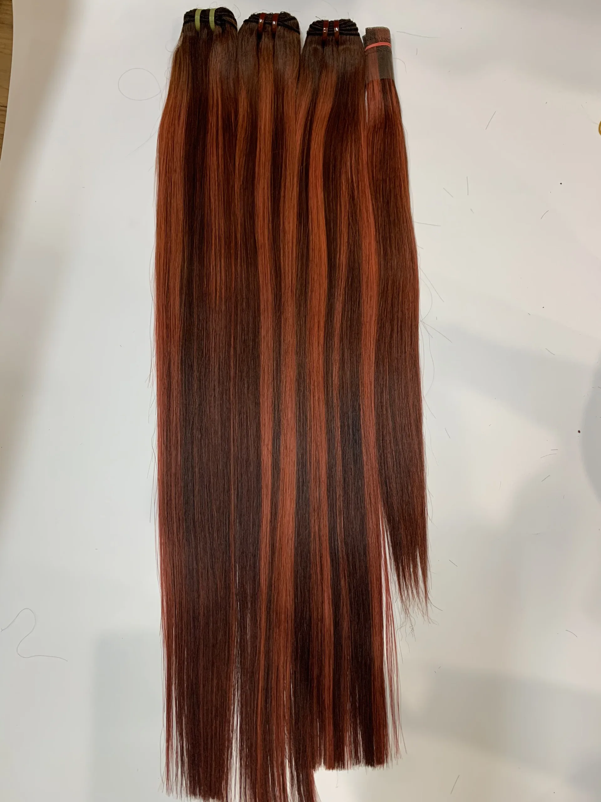  Парик волос Топ Тренд в Нигерии цвет хайлайтера Короткие Длинные и длинные волосы пучки застежки супер двойные