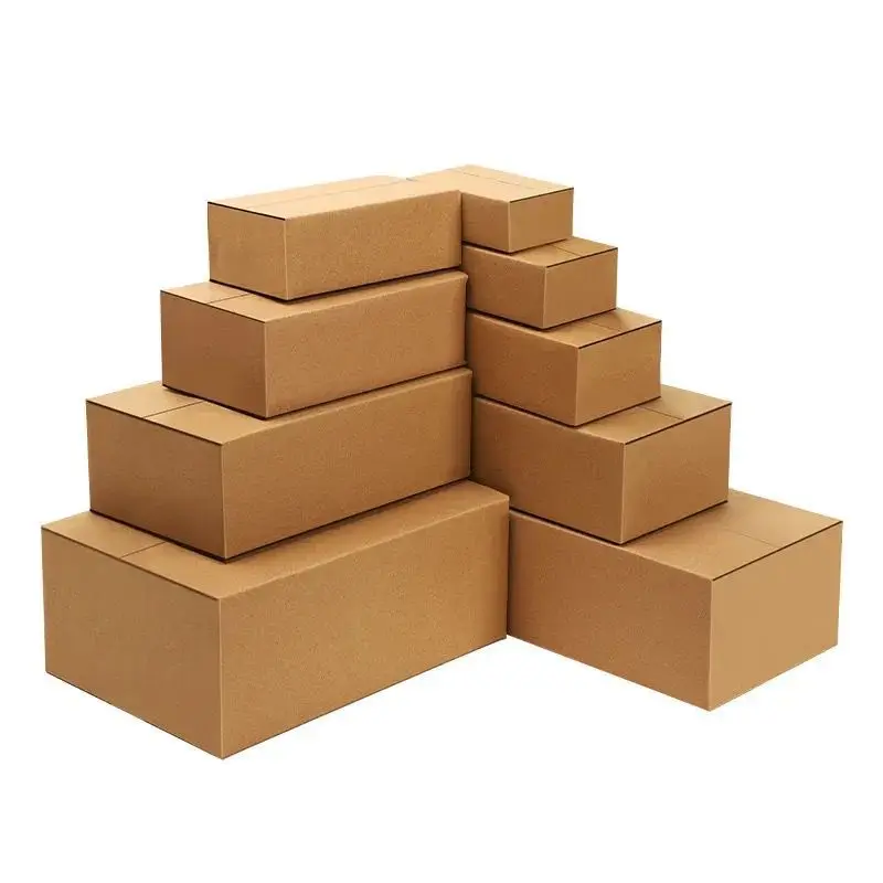 Eco Friendly Factory Direct Custom Logo Printed Corrugated Carton Packaging Brown Paper Box
