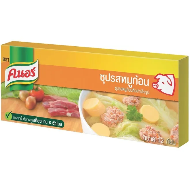 
Knorr pork cubes flavored instant soup, 12 cubes 