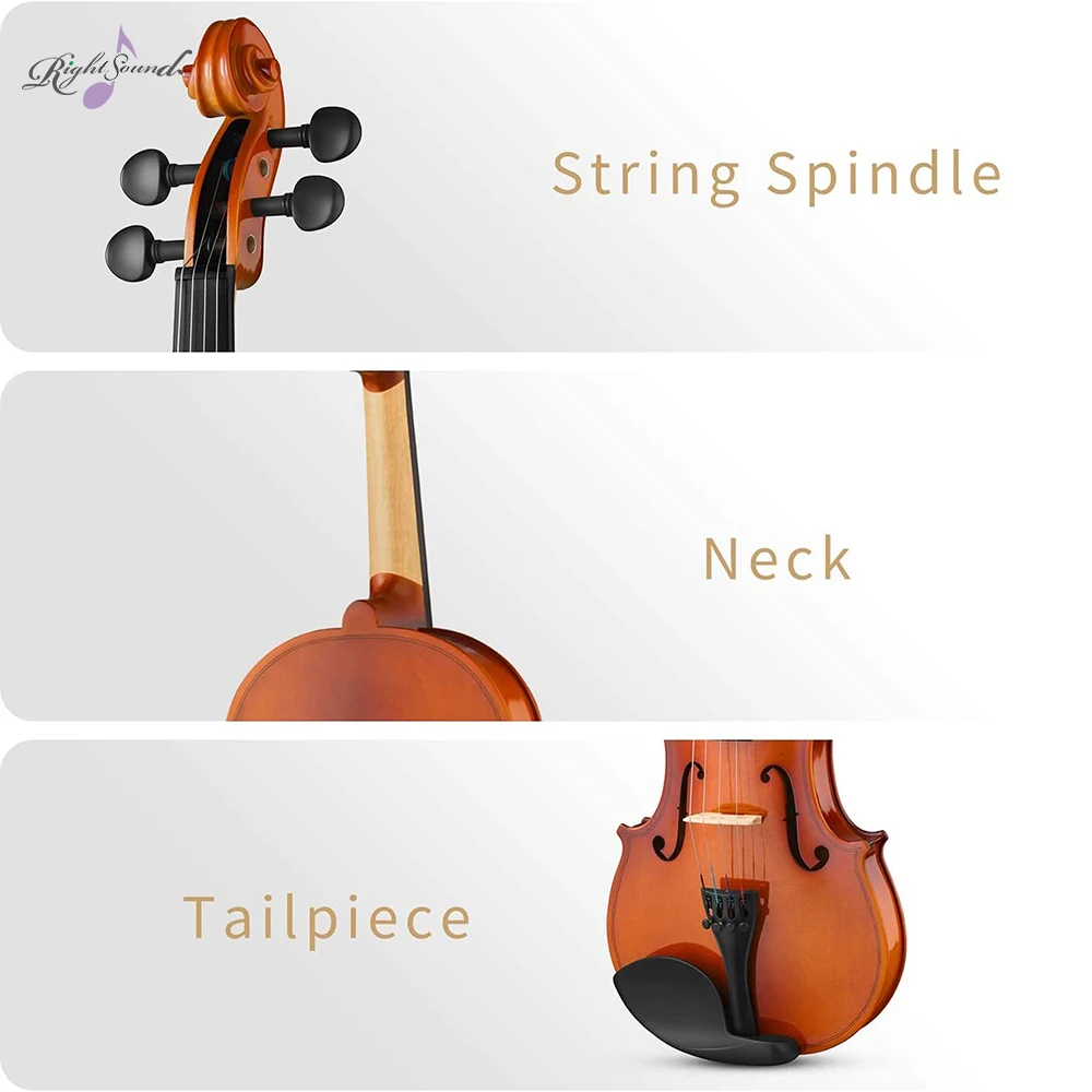Скрипка для начинающих детей и взрослых полный размер с бантом канифоль чехол переноски Твердый Деревянный инструмент Violino