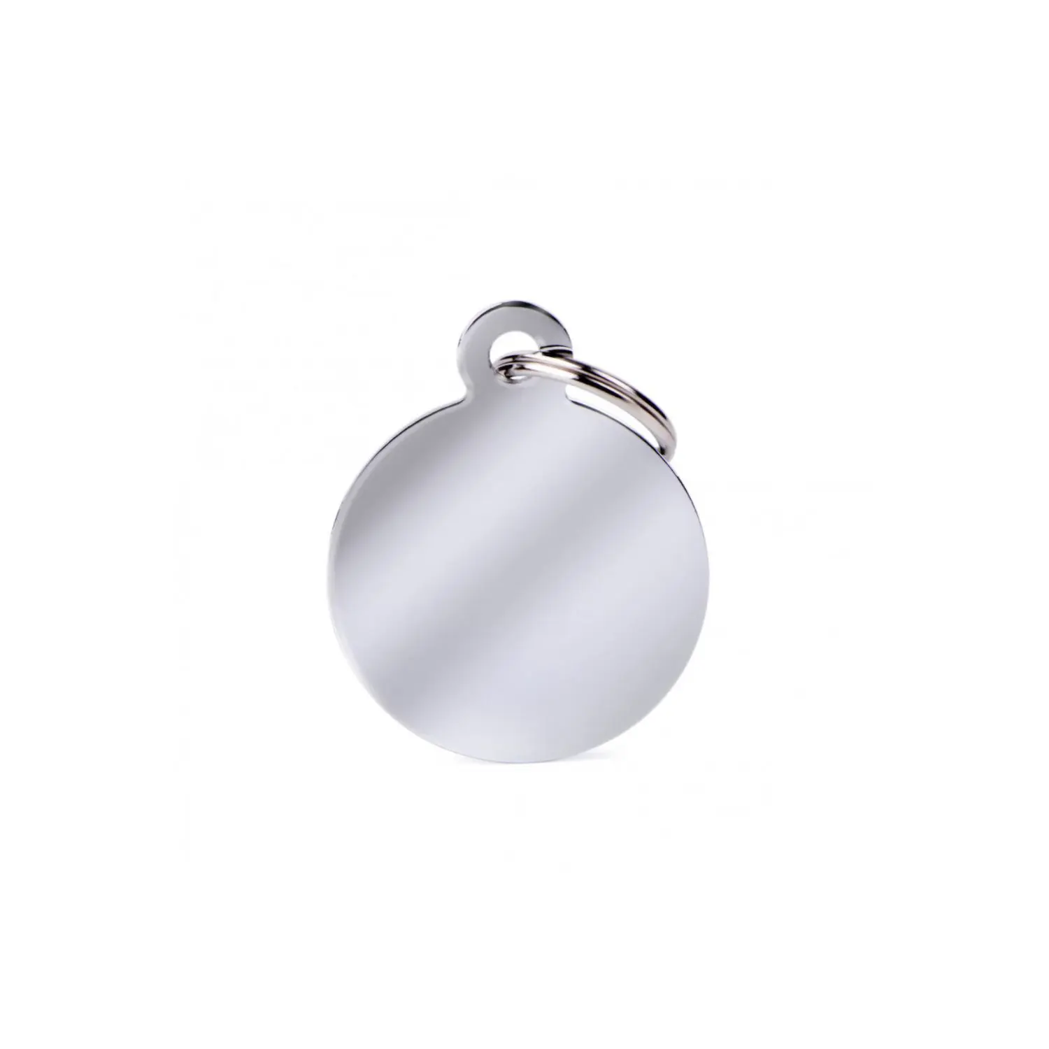 Качественные Твердые алюминиевые бирки для домашних животных, большие круглые пустые идентификационные бирки, персонализированные Серебристые бирки