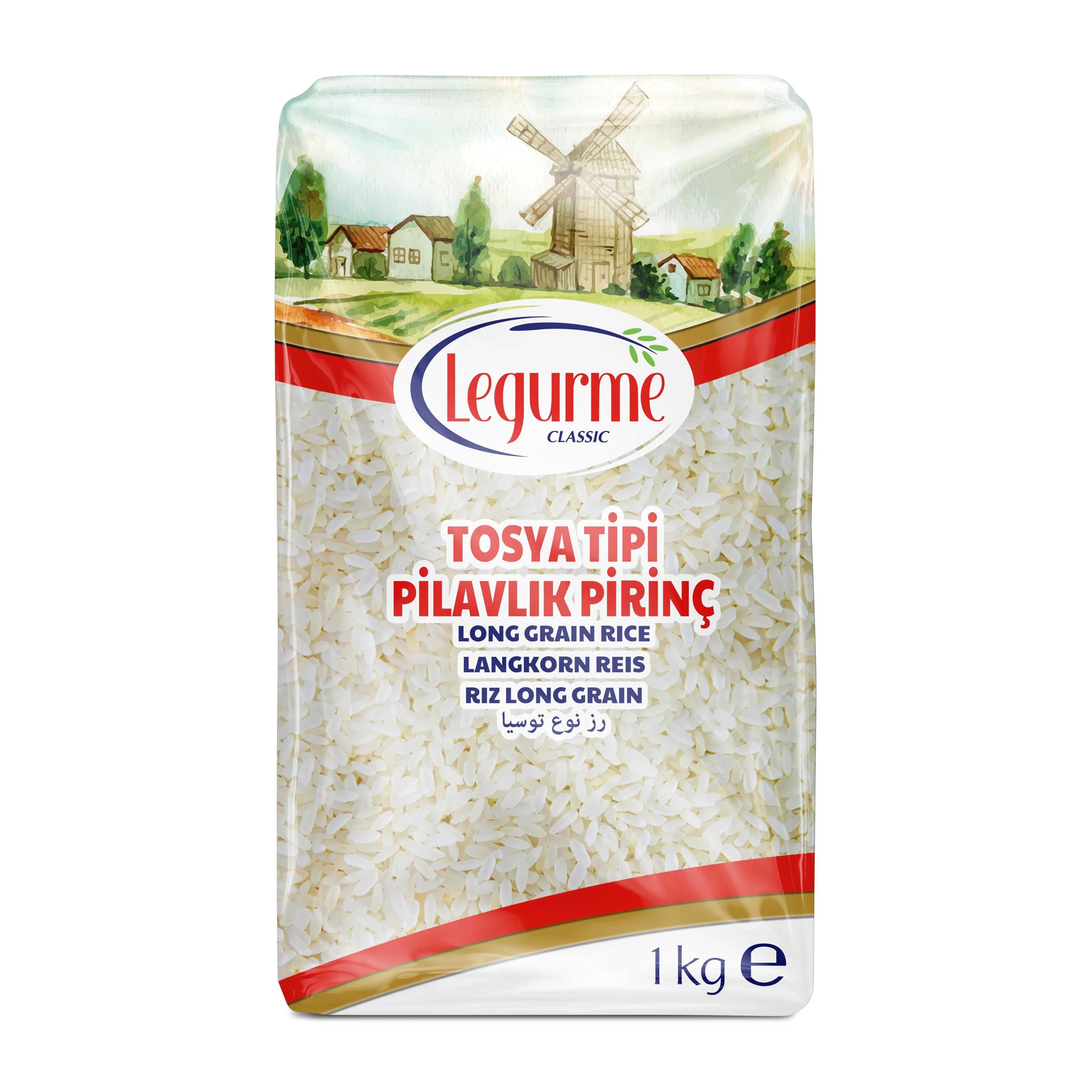 Legurme Высокое качество Лучшая цена 1 кг риса типа Tosya | Пакет подушки Сухой продукт Индивидуальная упаковка Сделано в