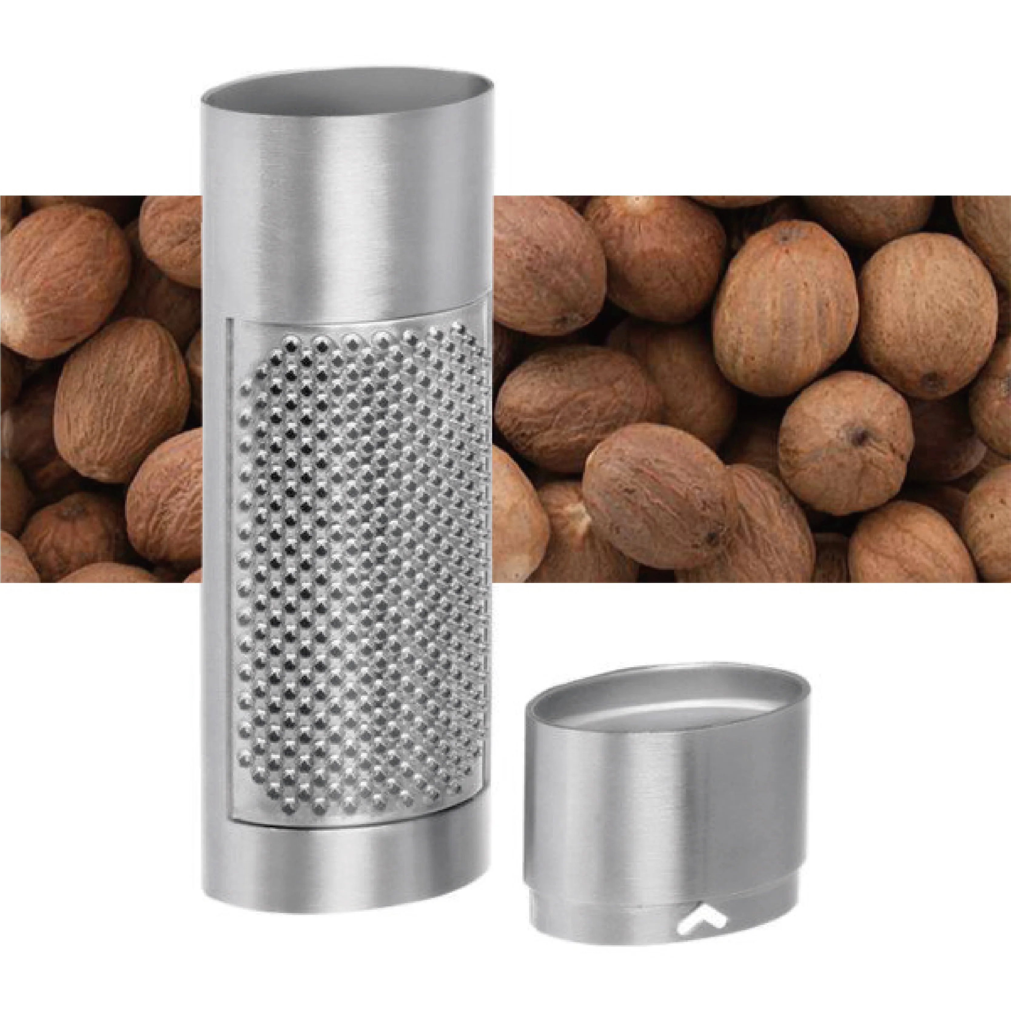 Durable stainless steel nutmeg rasp metal grater