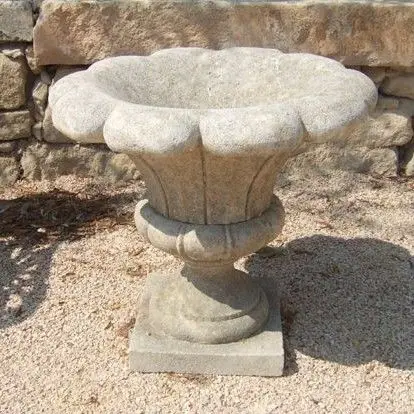 Lime Stone Cement Concrete Flower Garden Pots Vase