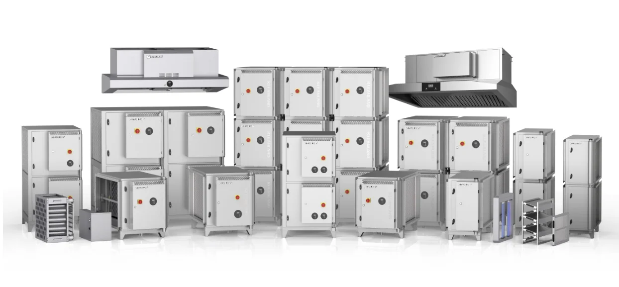 Gas Disposal Machinery restaurant kitchen exhaust smoke filter coffee roaster ESP electrostatic precipitator